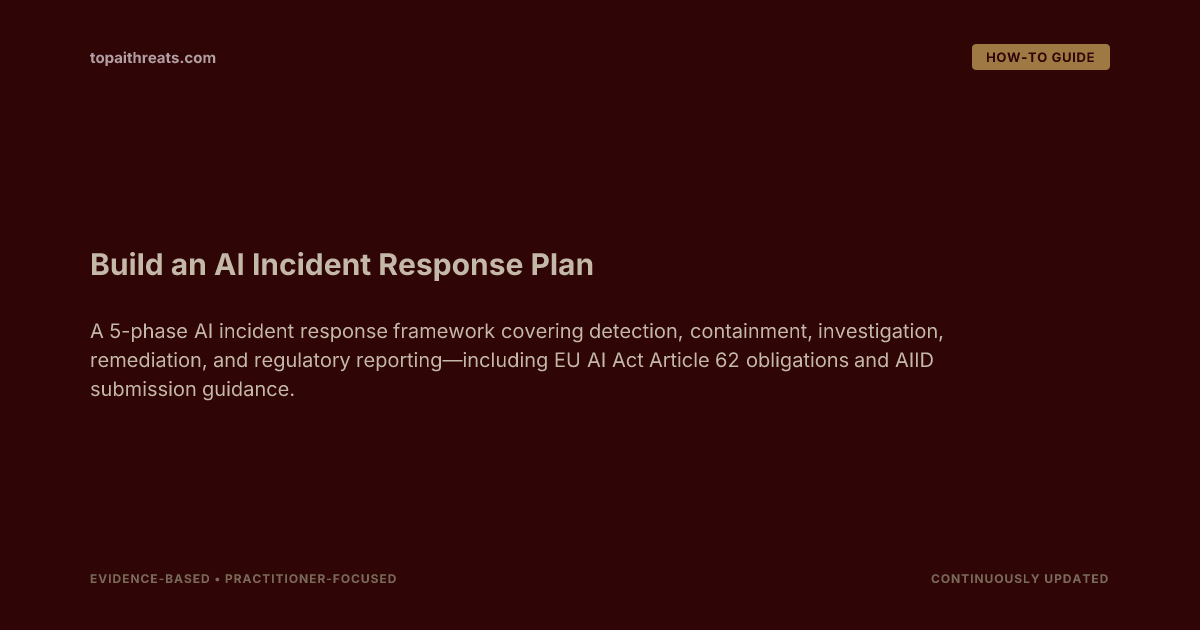 How to Build an AI Incident Response Plan | TopAIThreats