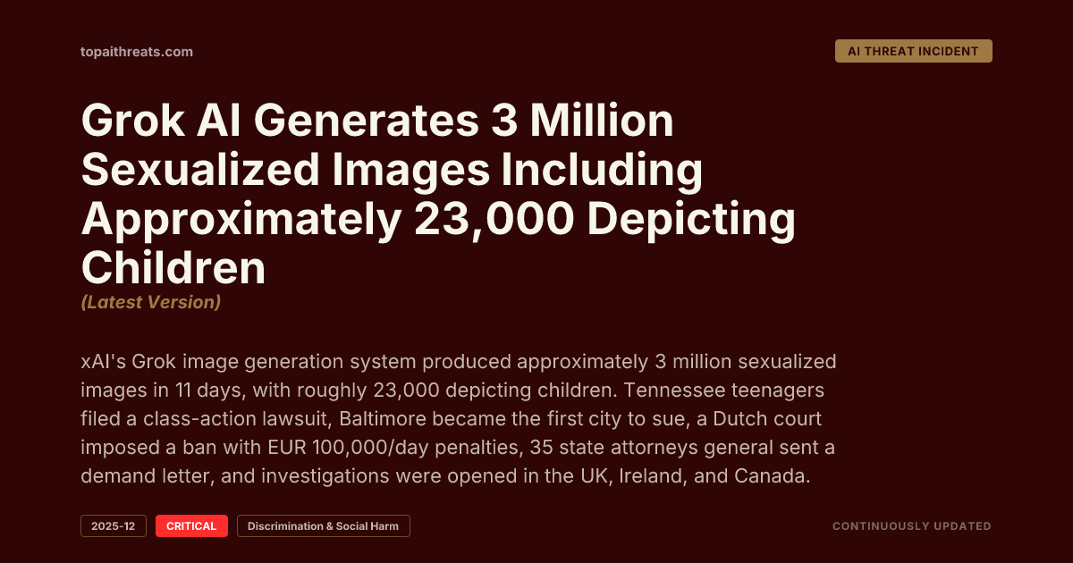 Grok AI Generates 3 Million Sexualized Images Including…