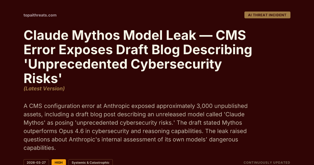 Claude Mythos Model Leak — CMS Error Exposes Draft Blog…